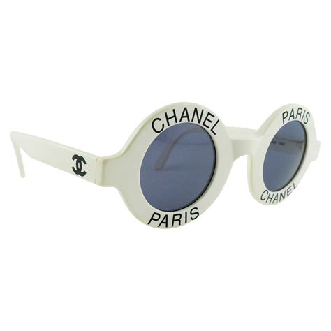 white circle chanel sunglasses|chanel retro square sunglasses.